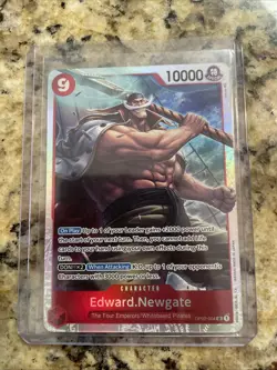 ONE PIECE Card Game TCG EDWARD NEWGATE English OP02-004 SR Paramount War - Image 1