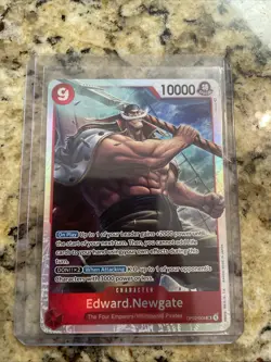 ONE PIECE Card Game TCG EDWARD NEWGATE English OP02-004 SR Paramount War - Image 2