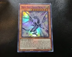 Blue-Eyes Solid Dragon (Purple) LDS2-EN014 Ultra Rare 1st Edition Yugioh Card LP - Image 1