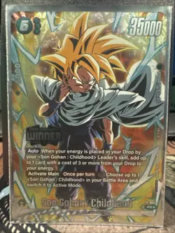 Dragon Ball SCG Tournament Winner Card Son Gohan : Childhood FP-054 Alt Art - Image 1