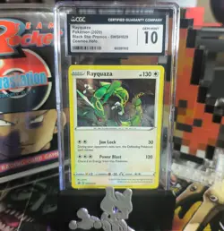 💢 CGC GEM MINT 10 Rayquaza PROMO SWSH029 Sword & Shield Cosmo Holo Pokemon Card - Image 1