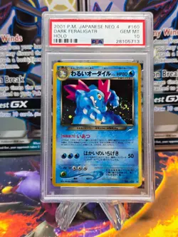 PSA 10 Gem Mint Dark Feraligatr #160 Neo Destiny JAPANESE Holo Pokemon Card - Image 1