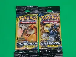 New Pokemon SM Unbroken Bonds 3 Card Mini Booster Pack Complete Art Set X4 LOOK - Image 3