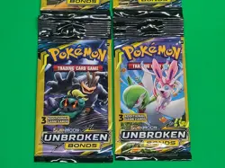 New Pokemon SM Unbroken Bonds 3 Card Mini Booster Pack Complete Art Set X4 LOOK - Image 4