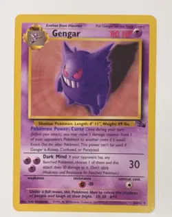 Pokemon Gengar Rare Card 20/62 Fossil Unlimited 1999 TCG Non-holo - Image 2