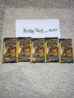 Pokemon Unbroken Bonds 3 Card Packs (Charizard and Reshiram Art) - Image 1