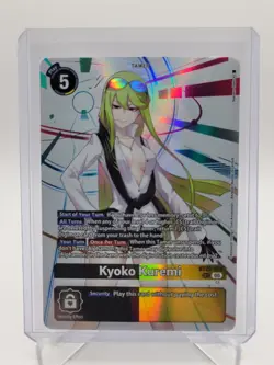 Kyoko Kuremi BT22-101 Secret Rare Full Art Cyber Eden Digimon Card - Image 1