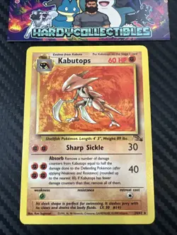 Kabutops (24/62) Non Holo Fossil Set Rare Pokemon Card! FAST & FREE P&P! - Image 1