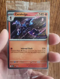 Phantasmal Flames STAFF Sealed Promo Pack - 4 Cards Pokemon TCG - Image 1