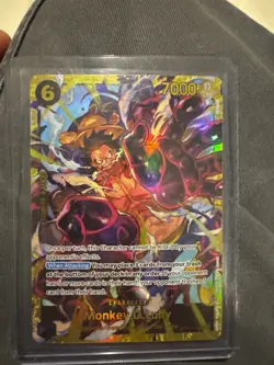 One Piece Card Game Monkey D. Luffy OP02-114 SR Alternate Art Parallel Super Rar - Image 1