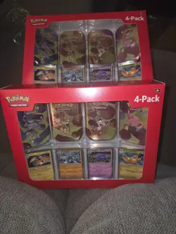 Pokemon 4 Pack Mini Tins + 4 Promo Cards Bundle - 151 SAMS CLUB EXCLUSIVE 2x - Image 1