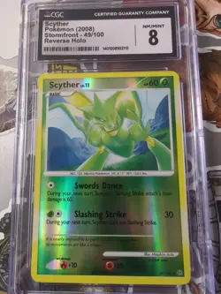 Pokemon Card CGC 8 Mint Scyther Stormfront 2008 Reberse Holo 49/100 - Image 1