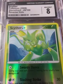 Pokemon Card CGC 8 Mint Scyther Stormfront 2008 Reberse Holo 49/100 - Image 4