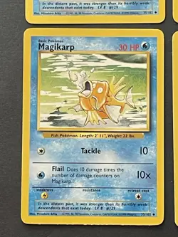 Magikarp 035/102 Base Set Pokemon Card Regular Uncommon LP Light Play x4 - Image 2