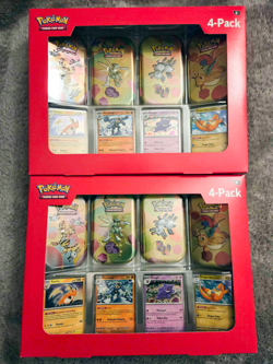 Pokemon 151 S&V - 4 Pack Mini Tins + 4 Promo Cards - SAMS CLUB EXCLUSIVE 2x - Image 1