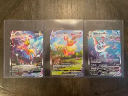 Pokemon Jumbo Jolteon Flareon Vaporeon VMAX Cards Lot Bundle - Image 1