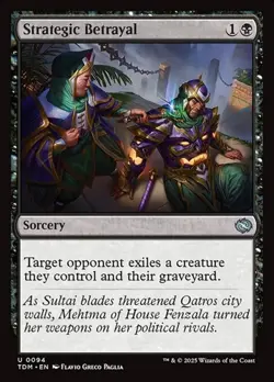 1x Strategic Betrayal - Foil NM Eng MTG - Tarkir: Dragonstorm - Image 1