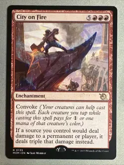 MTG / City on Fire / MOM / #135 / Regular / Rare / NM - Image 1