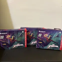 LOT OF 4 Magic: The Gathering Marvel Spider Man Collector Booster + Gift Bundle! - Image 2