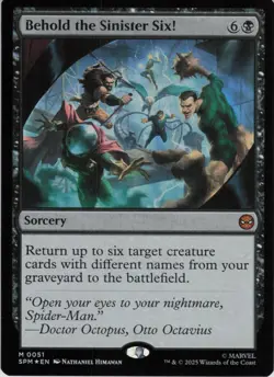Behold the Sinister Six! M Marvel's Spider-Man 51 NM Foil MTG - Image 1