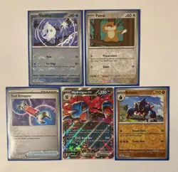 #1 Lot Of 5 White Flare Pokemon Holos, Pokeball, Reverse, Double Rare Included - Image 1