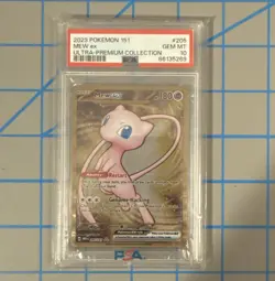 2023 Pokemon Mew ex Full Art 151 UPC Gold Metal Promo Card 205/165 PSA 10 GEM MT - Image 1