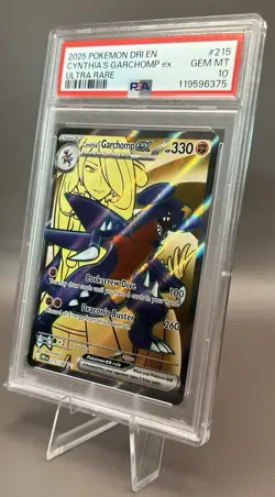 Pokemon TCG Cynthia’s Garchomp 215/182 Destined Rivals - Graded PSA 10 GEM MT - Image 1