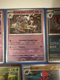 #2 Lot Of 5 White Flare Pokemon Rares, Holos, Reverse Holos, Pokeball Included - Image 3