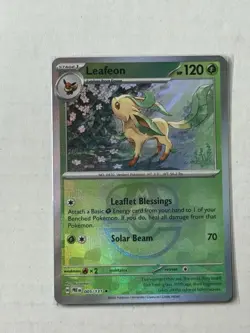 Pokemon TCG Leafeon Master Ball Holo Prismatic Evolutions 005/131 NM - Image 1