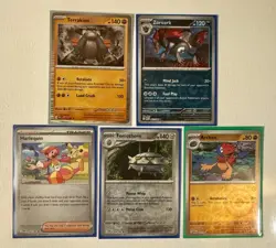 #3 Lot Of 5 White Flare Rares, Holos, Reverse, Masterball Reverse Pokemon - Image 1
