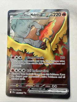 Team Rocket's Moltres ex 208/182 Ultra Rare SV10: Destined Rivals Pokemon TCG NM - Image 1