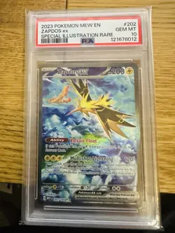 PSA 10 Gem Mint 2023 Pokemon ~ Zapdos ex ~ MEW EN 151 SIR #202 - Image 1