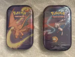 Factory Sealed Pokemon TCG Kanto Power Mini Tin Lot of 2 (Charizard and Mew) - Image 1