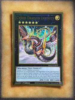 Yugioh Cyber Dragon Infinity MAGO-EN033 Gold Rare Alt Art 1st Ed NM - Image 1