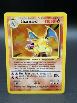 1999 Pokemon TCG Charizard Base Set Holo Rare Card 4/102 - (LP) - Image 1
