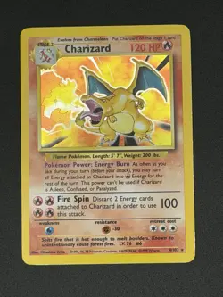 1999 Pokemon TCG Charizard Base Set Holo Rare Card 4/102 - (LP) - Image 2