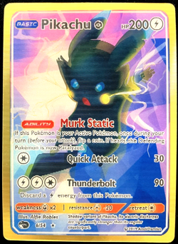 Pikachu Black Vmax 3D HP 200 Basic ACG Lenticular Pokemon Card - Image 1