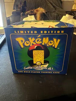 NIB - Pokemon TOGEPI 23K Gold Plated Trading Card 1999 SEALED - w/free shipping - Image 2