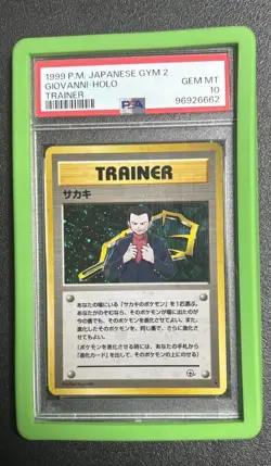 1999 Japenese Gym 2 Giovanni Holo Rare Pokemon Card PSA 10 Gem Mint!! - Image 1