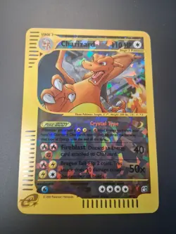 Pokemon Crystal Charizard Skyridge REVERSE HOLO Foil JUMBO TOPPER Card 9/12 NM - Image 1