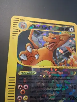Pokemon Crystal Charizard Skyridge REVERSE HOLO Foil JUMBO TOPPER Card 9/12 NM - Image 3