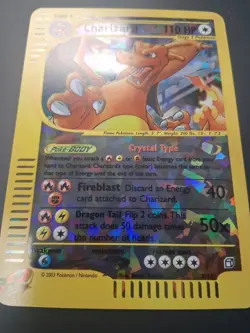 Pokemon Crystal Charizard Skyridge REVERSE HOLO Foil JUMBO TOPPER Card 9/12 NM - Image 4