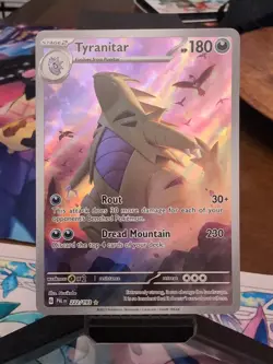 Pokemon TCG Tyranitar Scarlet & Violet Paldea Evolved Holo Card 222/193 NM - Image 1