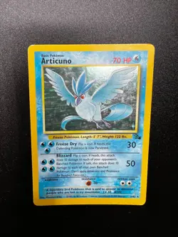 Pokemon TCG Articuno Card 2/62 Holo Unlimited Rare Fossil HP-MP - Image 1