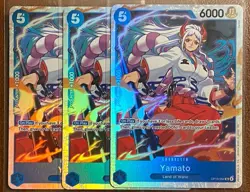 One Piece TCG OP13-054 Yamato SR 3x Playset Card Game CCG English - Blue - Image 1