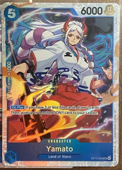 One Piece TCG OP13-054 Yamato SR 3x Playset Card Game CCG English - Blue - Image 2