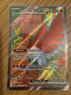 Pokemon TCG Card - Ethans Ho-Oh ex 209/182 Full art Destined Rivals NM Condition - Image 1