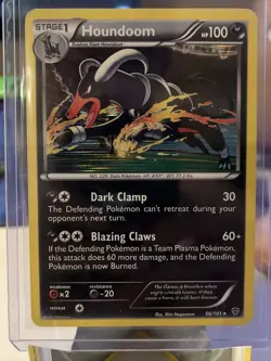 Houndoom - 56/101 - Holo Rare Pokemon Card - Plasma Blast HP/MP - Image 1