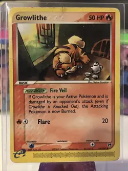 Growlithe 65/100 Pokemon EX Sandstorm HP Card Pokemon TCG 2003 - Image 1