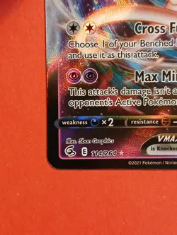 Pokemon Sword & Shield Fusion Strike Mew Vmax 114/264 Double Rare - Image 5